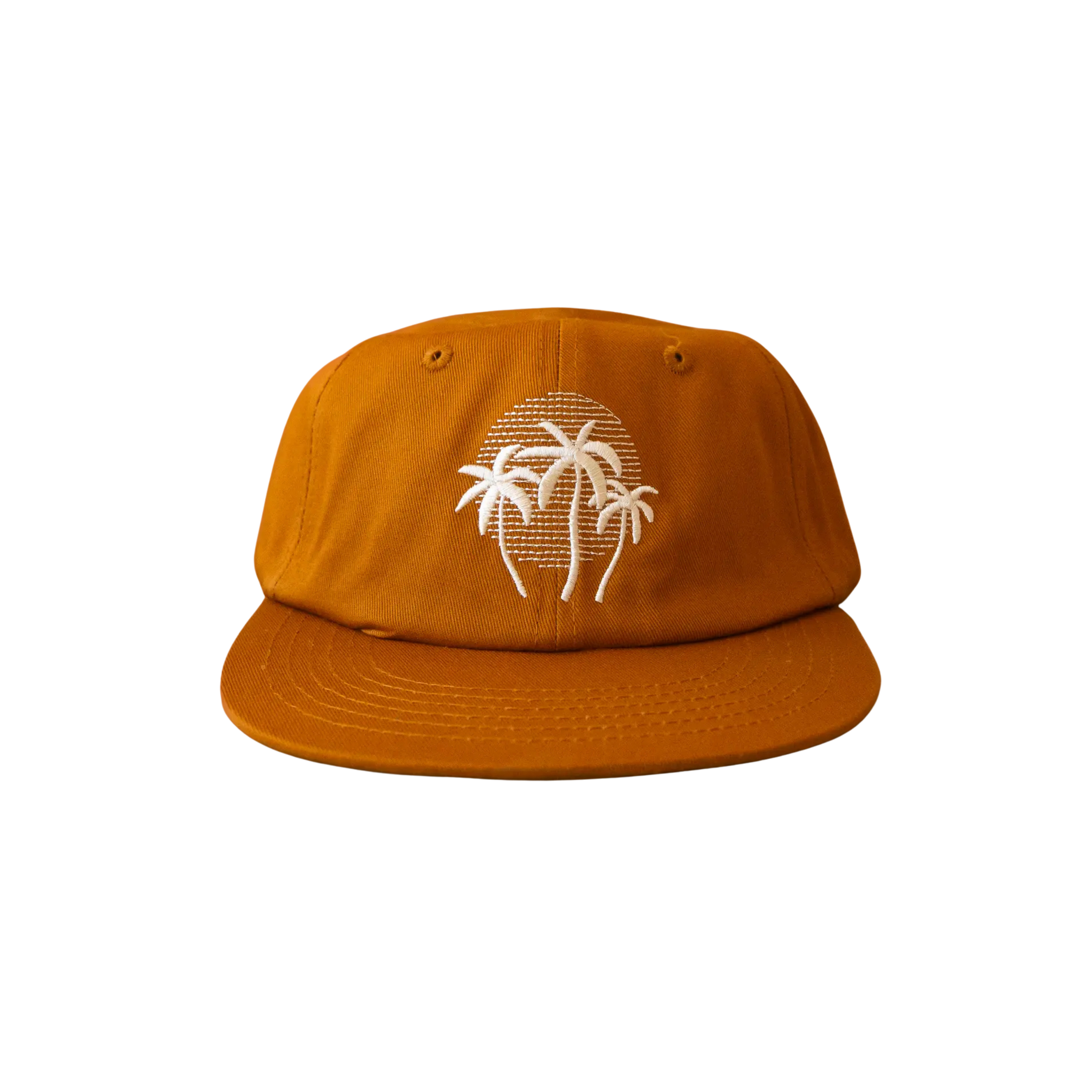 Palm Sunset Flat Brim Cap