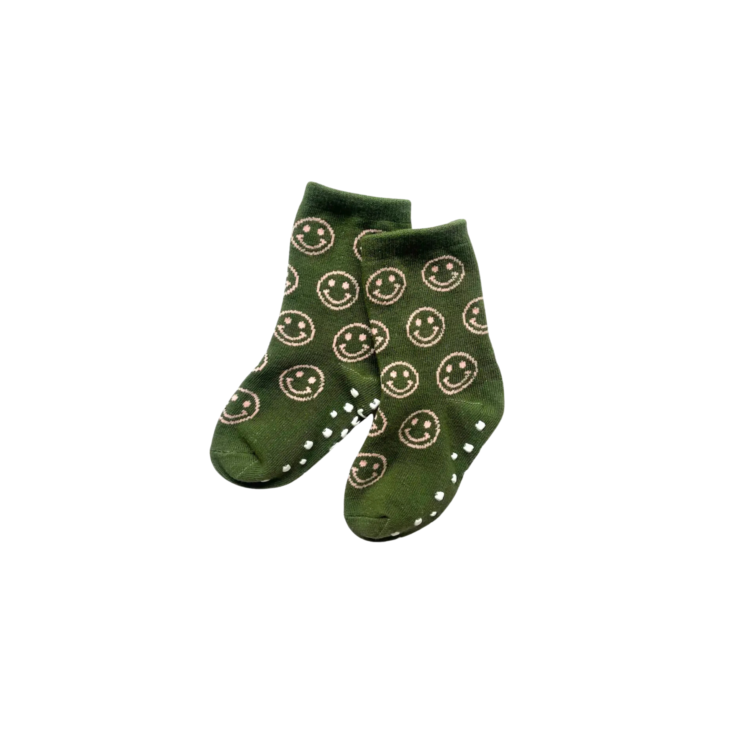 Plush Grip Socks | Olive Smile