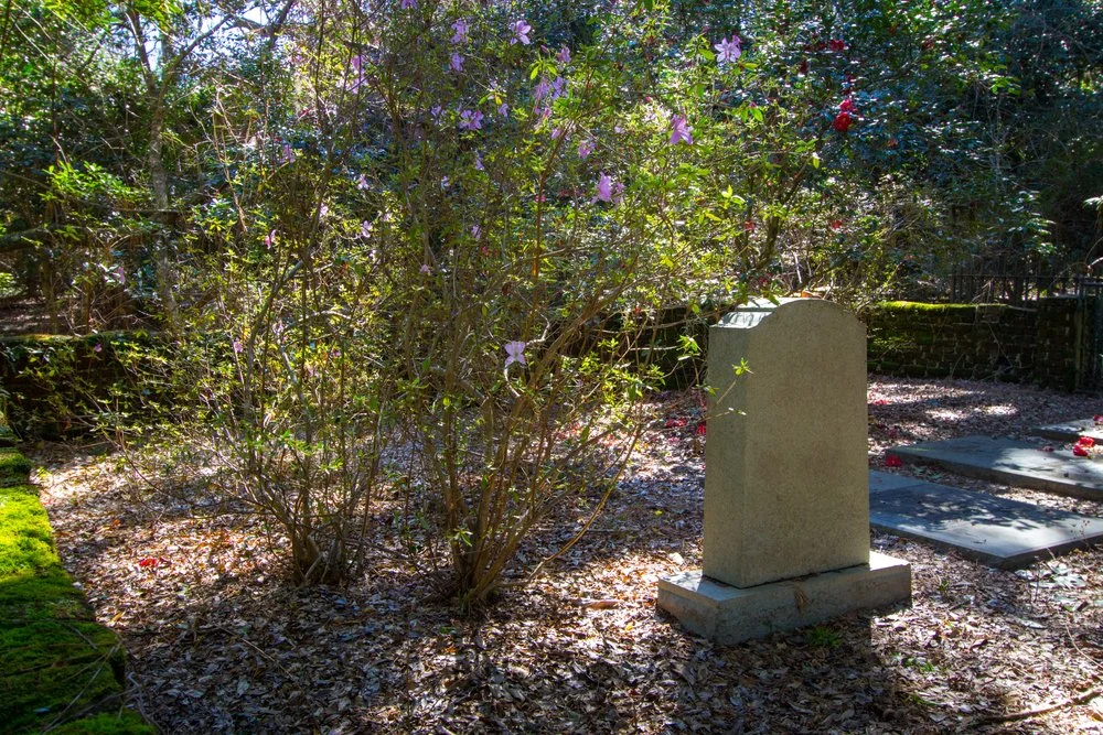 One of the graves at the historic Hampton Plantation cemetery