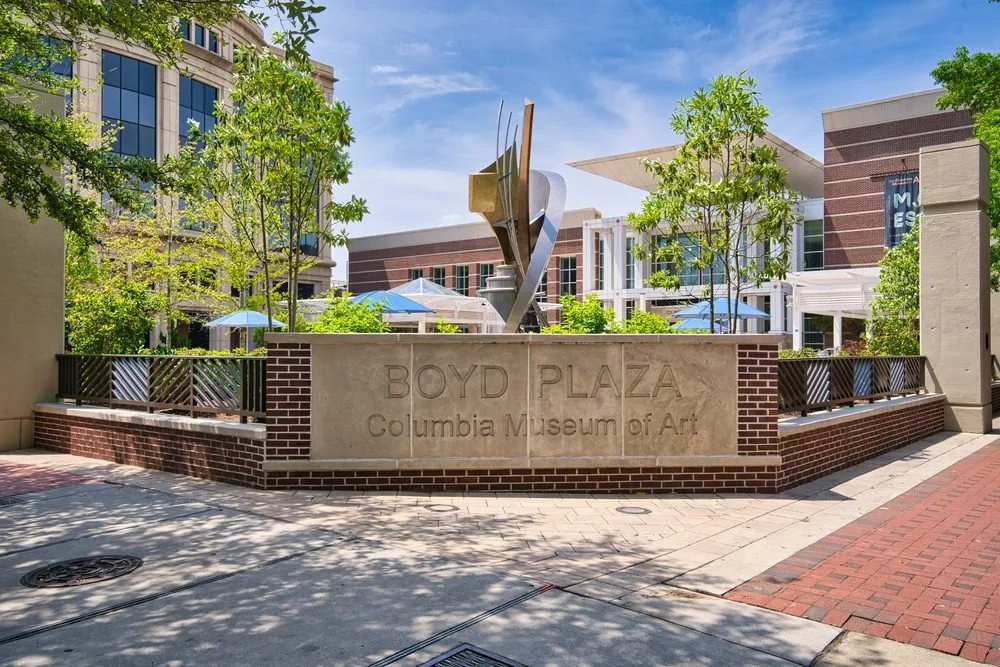 The Boyd Plaza and Columbia Museum of Art in Columbia, South Carolina, USA