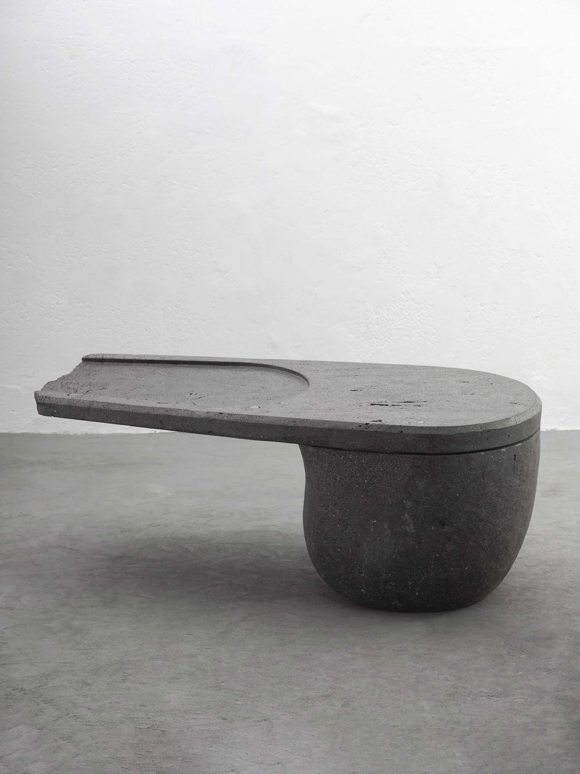 CENTRO Coffee Table Handcarved Volcanic Stone by ANDEAN, One-of-a-Kind