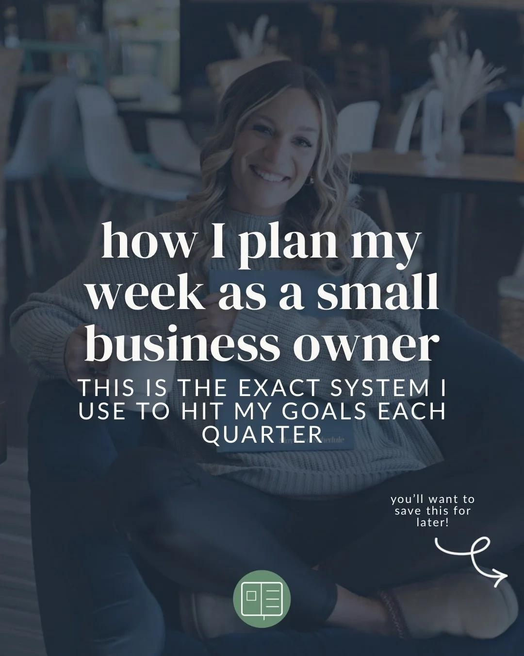 I was tired of planners that weren't setup to help me focus on the things that would move my business forward...

so I created one that did.

and it's how I stay focused on the things that will help me hit my impact + income goals every 90 days.

my 