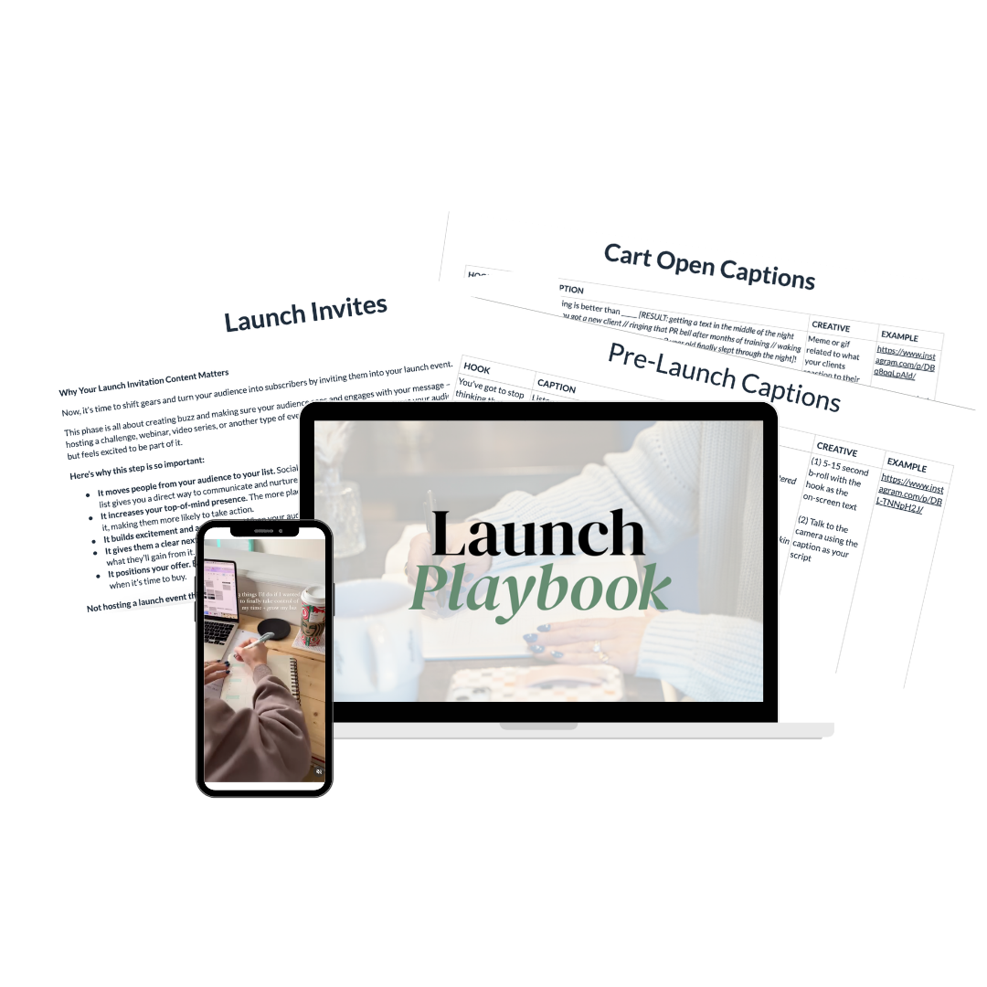 Launch Playbook Caption Templates