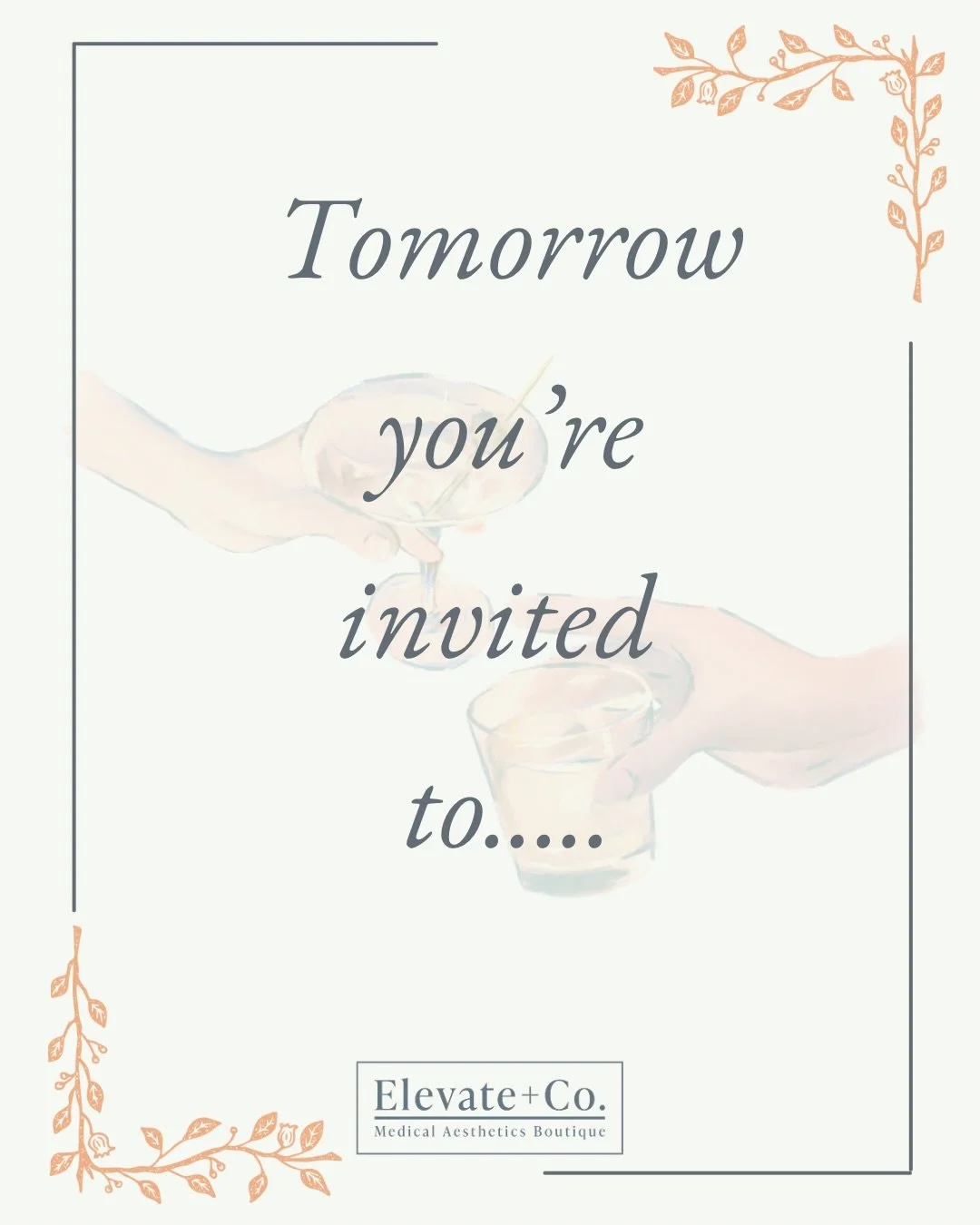We can&rsquo;t wait to see you tomorrow at our Sip, Celebrate + Give thanks patient appreciation event!! &hearts;️&hearts;️

November 20th from 4:30-7:30 Open house style! 

Enjoy food from @eatdrinkcorazon 
Drinks from @ontherocksmobile_ 

And amazi