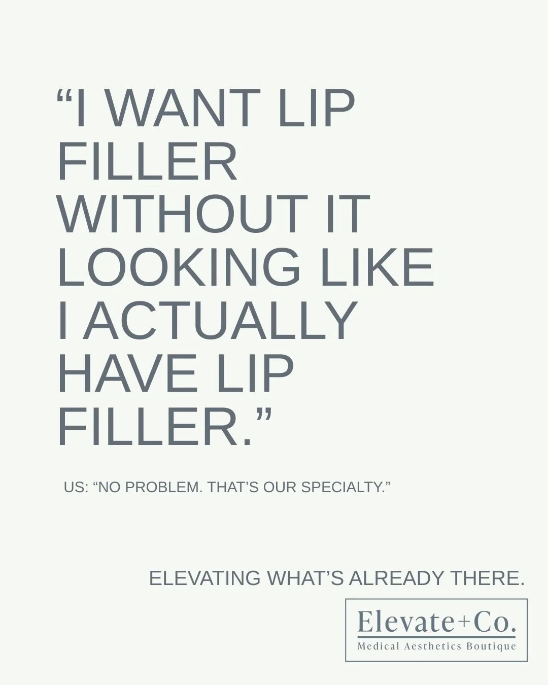 Lip filler doesn&rsquo;t have to be scary. It&rsquo;s can beautifully and seamlessly complement your facial features. Using the right technique, product and respect for anatomy our providers can give you the result you&rsquo;re looking for. As the sa