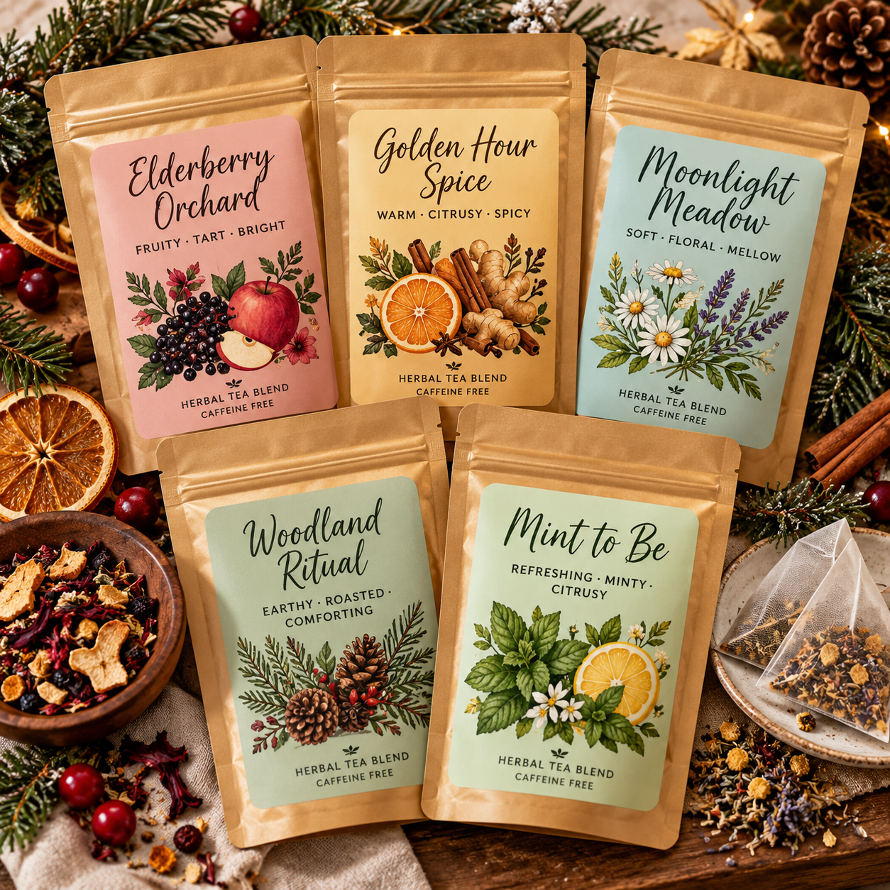Festive Botanical Tea Collection Flat Lay.png