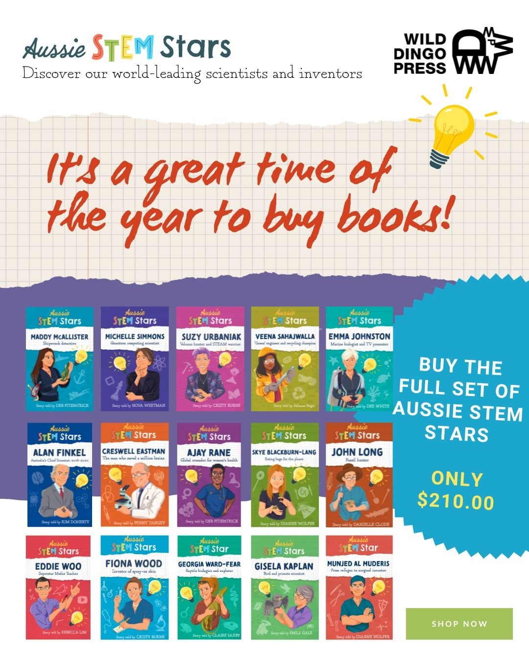 Inspire the next generation of scientists with Aussie STEM Stars — a powerful series of real-life stories celebrating Australia's top STEM heroes. ππ¬ Perfect for readers aged 9–13, each book is written by a leading children’s auth