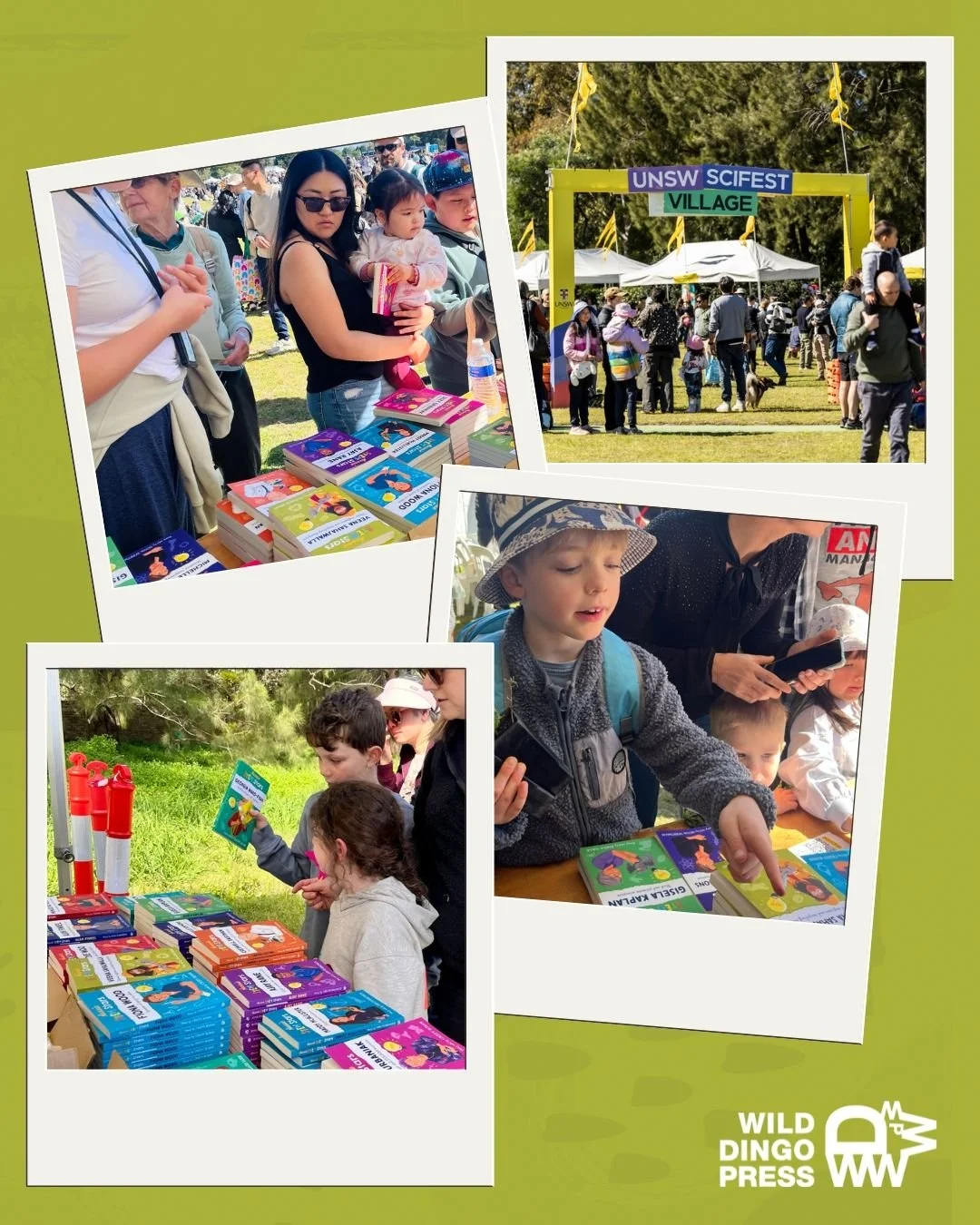 We've been soo busy, we've only just gotten around to looking at photos you've sent to us from National Science Week and Children's Book Week. Thank you.
Here are some photos from UNSW's Science in the Swamp where lots of kids received copies of our