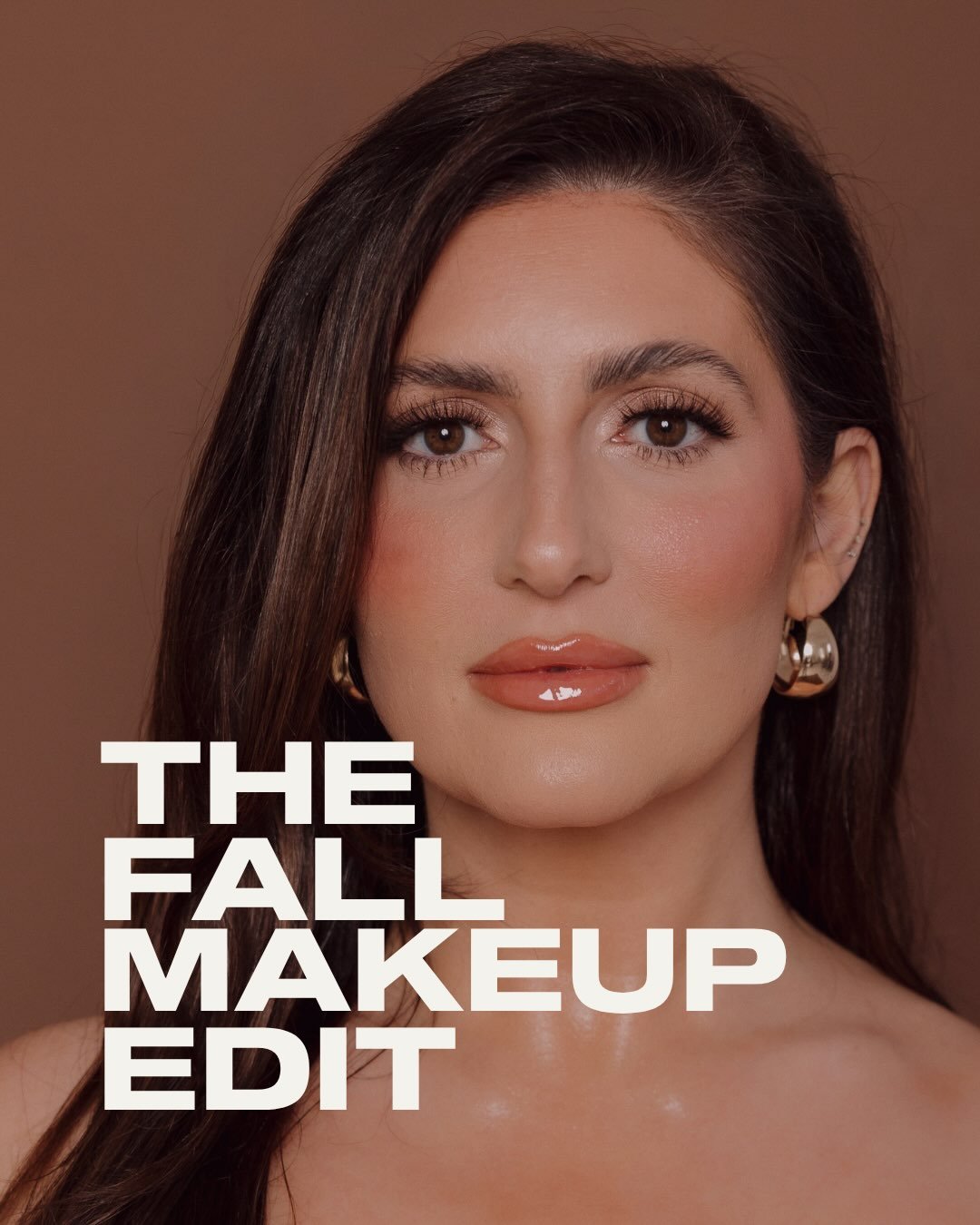 Currently in heavy rotation: warm tones, glossy lips + a little extra blush🍂  Swipe for my formula for fall + shop all my go-tos at the link in bio 🤎