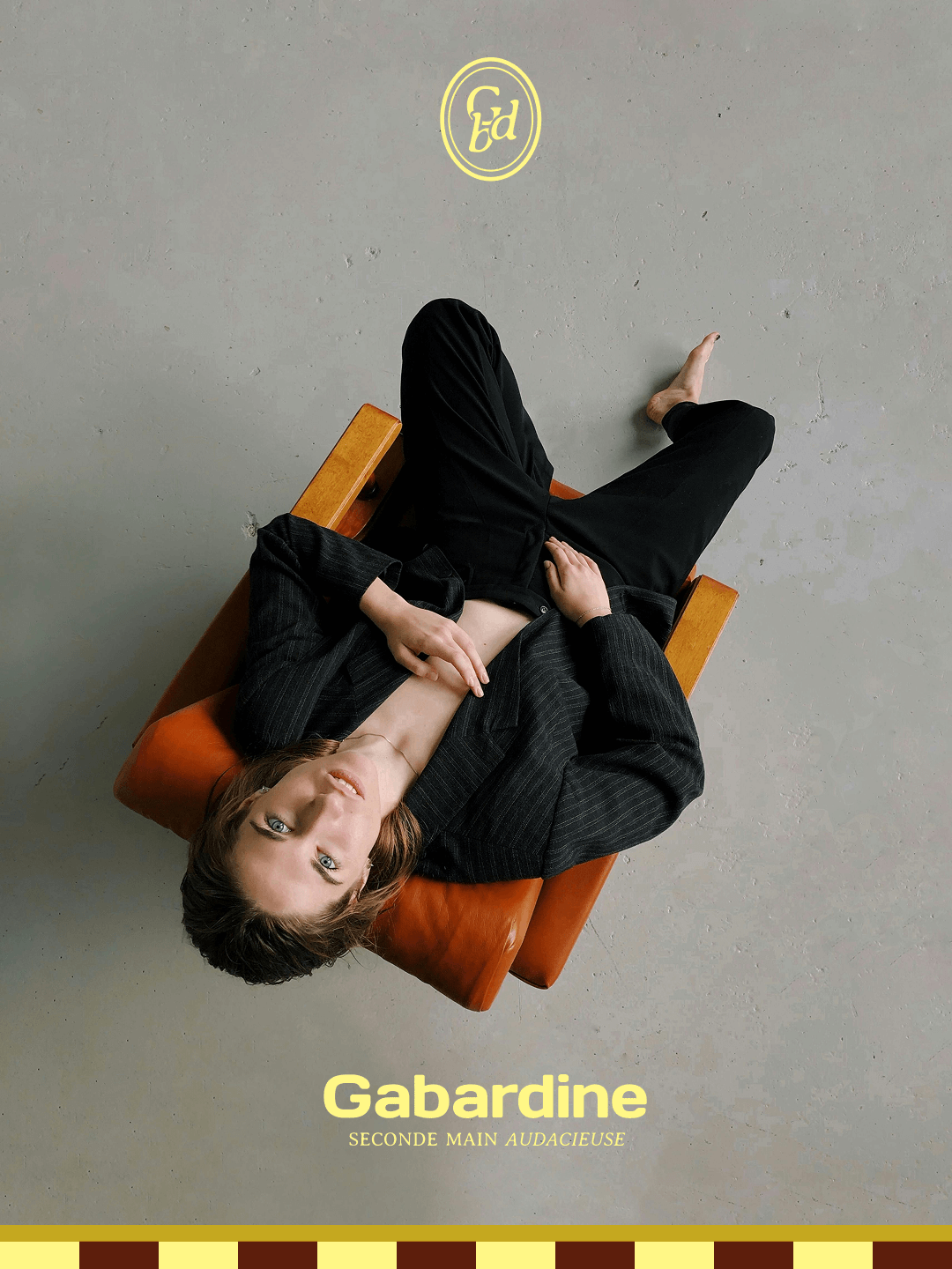 Mise en page d'une identité visuelle colorée faite à Bordeaux pour une marque de seconde de mode de seconde main premium et originale