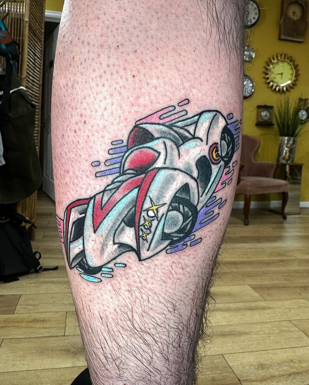 A fun custom based on the speed racer movie from 2008. We did the Mach 6 with some fun coloring in the back. I had fun rewatching this movie and coming up with the design. I&rsquo;m always down for customs as long as they fit within my style. Reach o