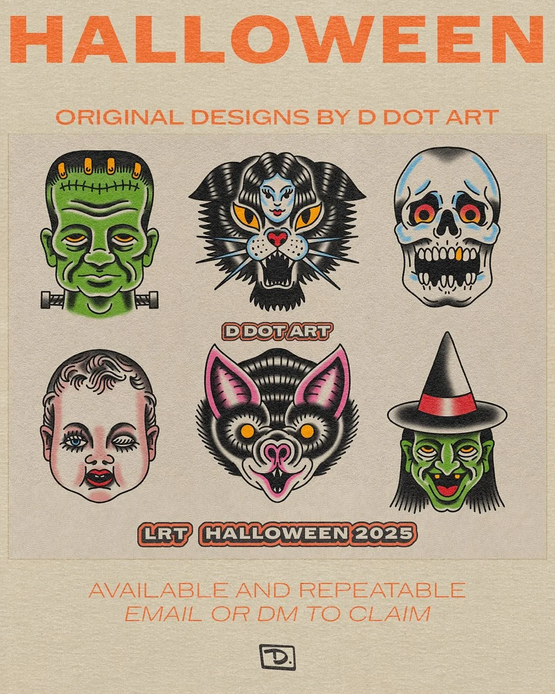 My designs from the flash event are available for the rest of the month. Reach out if you&rsquo;d like to book one of these. Would love to complete the sheet but the bat was a popular design. I happy to fit a budget. Reach out and let&rsquo;s make so