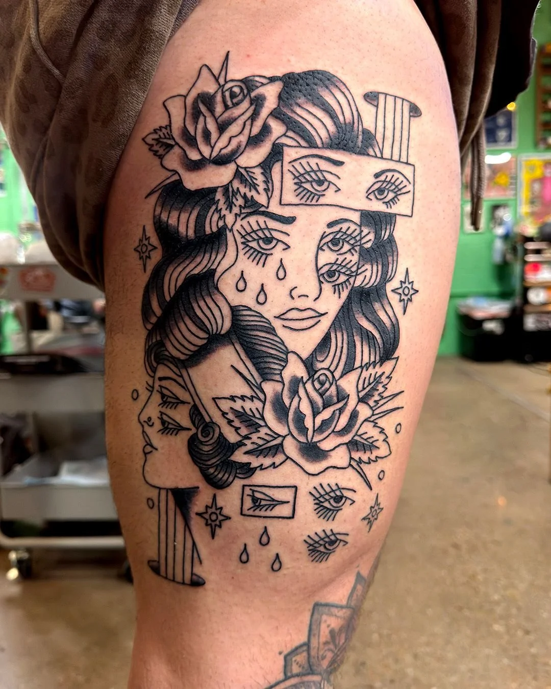 Big ol work in progress piece on my meta, @stefmarmol. It's such an honor to be able to work on something so big for folks in my community. The amount of support is priceless. I would love to work on larger pieces like this more often. Reach out with