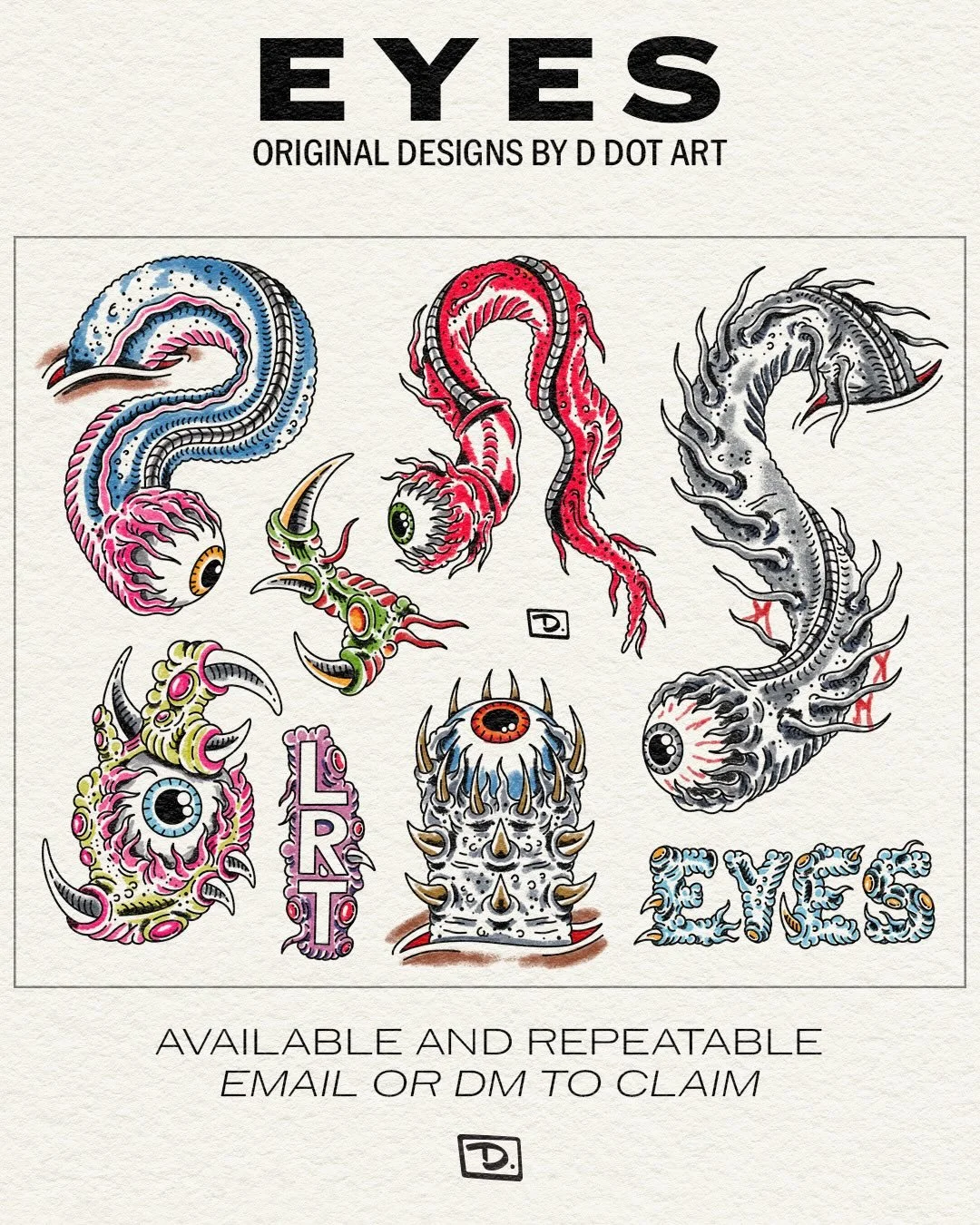 NEW FLASH ALERT!!! Some weird little eyeball creatures. These came about trying to process everything going on. Processing all the intense emotions while trying to stay creative is hard. I love to draw eyeballs, and have always admired bio organic ta