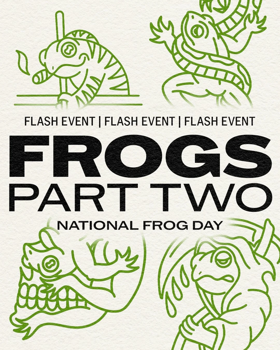 FORGS PART TWO!!! For national frog day I&rsquo;ve drawn up some new frogs and including the ones I didn&rsquo;t get to. Reach out to me to snag a spot. They fill up fast so don&rsquo;t sleep on them. See yall soon! Con mucho mucho amor en @luckyrose