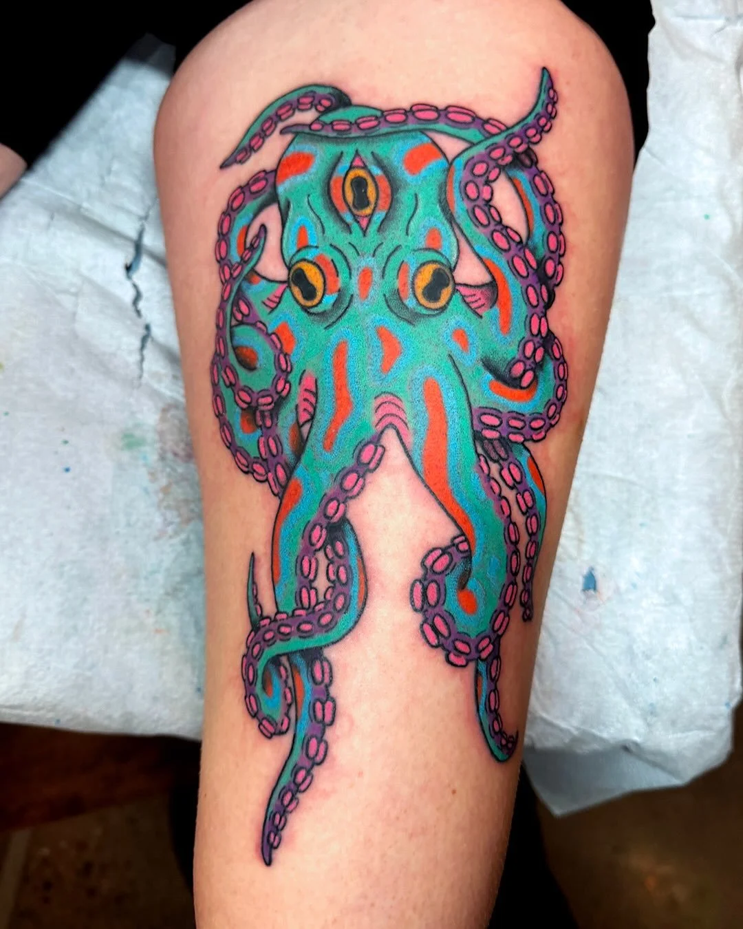 Big ol Octopus design I had the pleasure of working on. Animals are something I can tattoo all day everyday and not get tired of. If you have some animals you&rsquo;d like to get tattooed let me know and I can design something to fit your needs. Hech