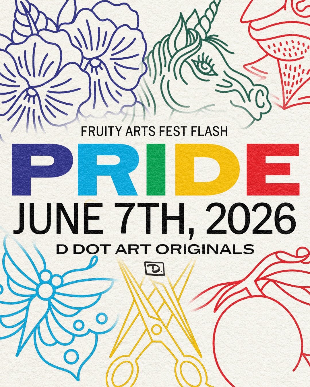 FRUITY ARTS FEST FLASH!!! Join me June 7th at @reelworksdenver for some Pride Flash. I&rsquo;ve been working on these designs for awhile and hope ya&rsquo;ll enjoy them as much as I enjoyed drawing them. All drawn out on paper analog style and will b