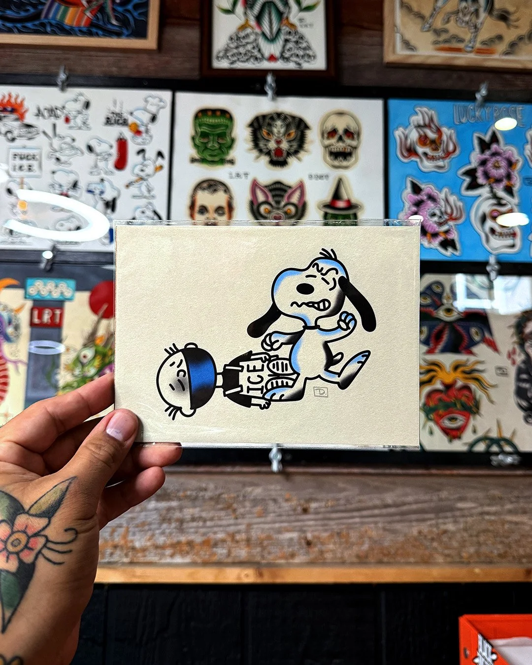 Punching Snoopy Print