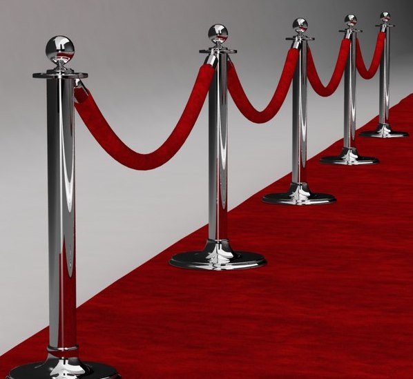 Red Carpet + Silver Stanchions