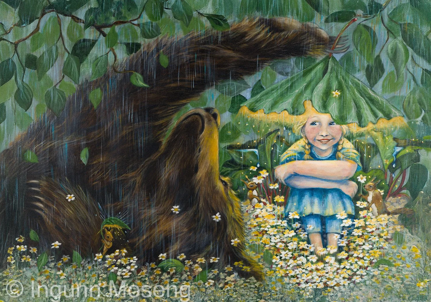 "Sun shower" fra barneboken Bjørnehjertret