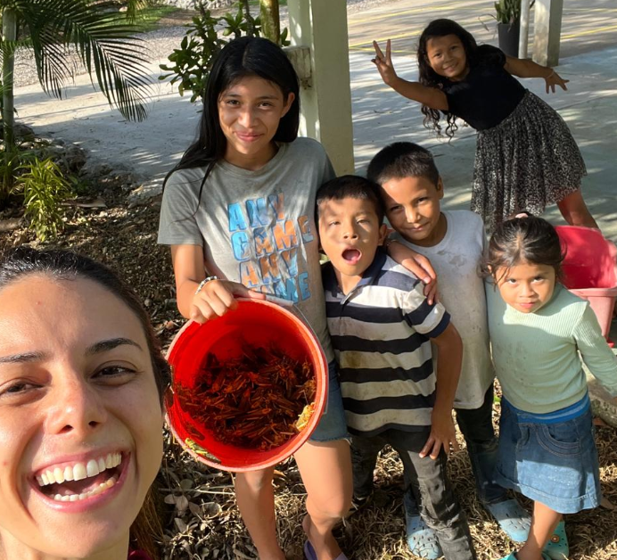 This year, our large grasshoppers have come back. Vivien had the kids on the mission property a few days and creatively had them collecting and disposing of as many as they could. (8/2/26)