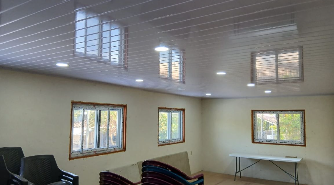 We were able to install the ceiling in the meeting room of the activity center. (3/5/26)