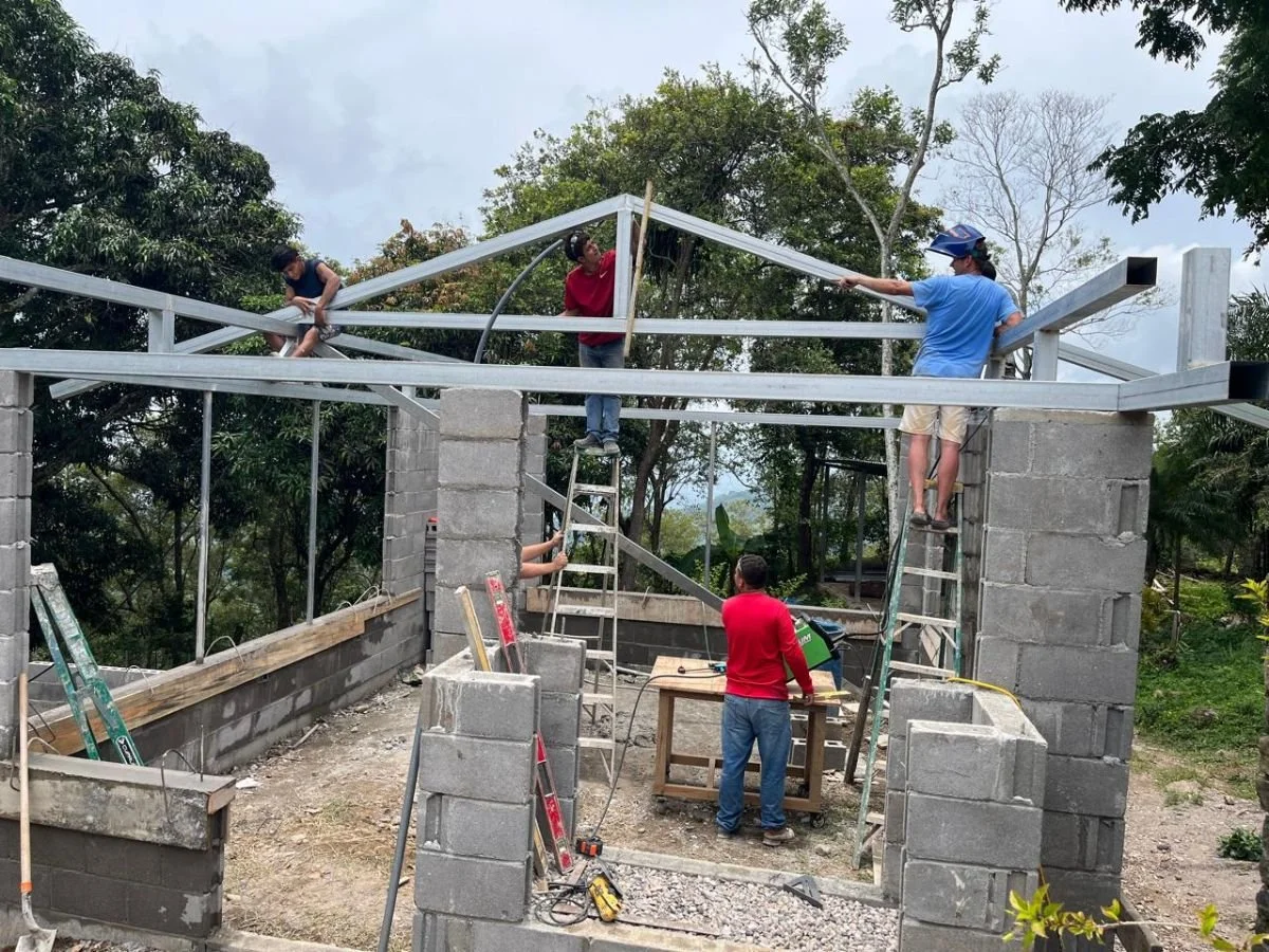 This past month we were able to continue building our outside living room, thanks to Mt. Vernon's support. We are excited as we expand our house and talk about the future! (8/29/26)