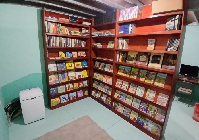 I was able to build and set up the book shelves for the library. Next week, with school starting, we are having high schoolers volunteer at the activity center. They will be in charge of getting out games and coloring books, monitoring the library, p