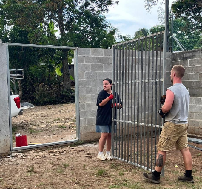Zack and Katie were here for four days to help weld a few gates for us as we continue to develop the activity center area. (7/6/26)