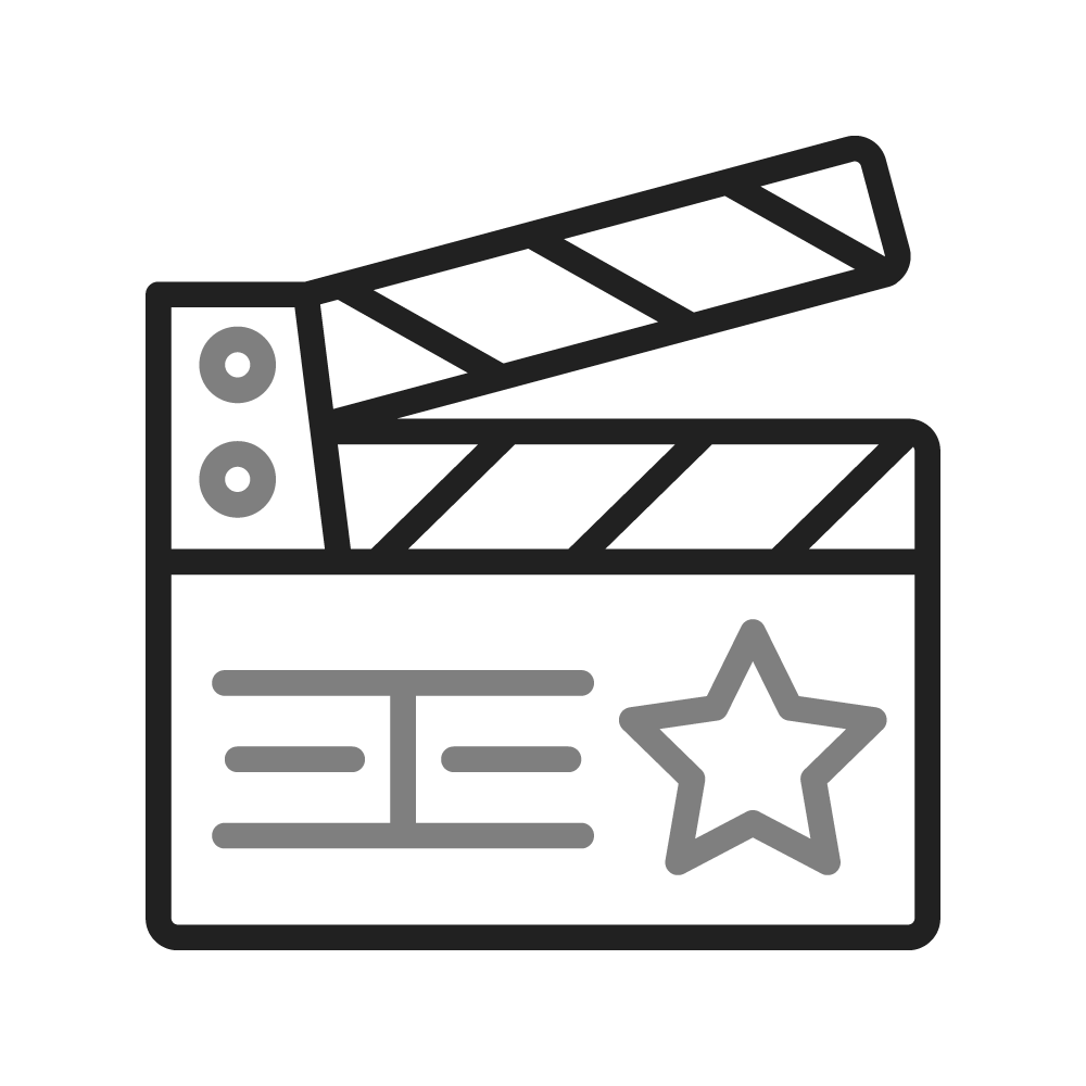Geometric drawing of an outline square with sections divided by vertical, horizontal, and half circle lines.