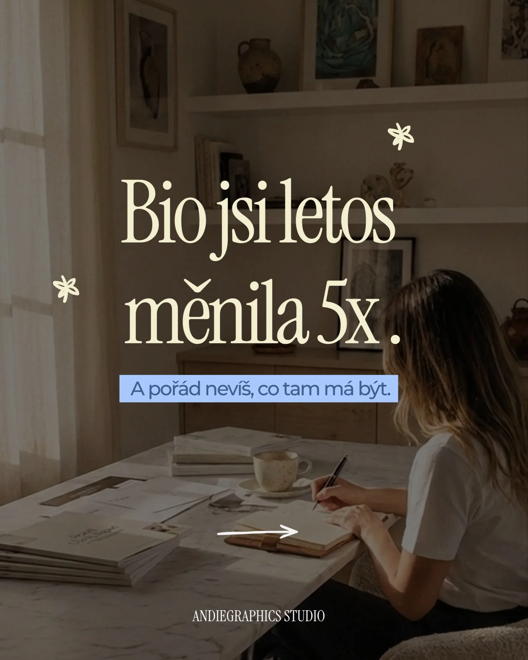 Bio jsi letos měnila 5x. A poř&aacute;d nev&iacute;&scaron;, co tam m&aacute; b&yacute;t.

Nen&iacute; to t&iacute;m, že to neum&iacute;&scaron;. Vět&scaron;inou už d&aacute;vno c&iacute;t&iacute;&scaron;, kam ses ve sv&eacute;m podnik&aacute;n&iacut