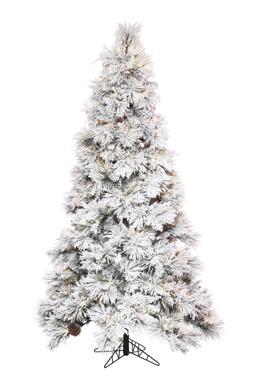 717 Fully Flocked and Lit Trees for Retail Apparel Store -Holiday