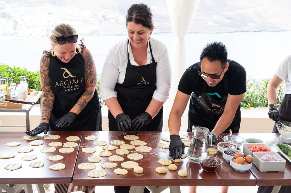 Greek cooking class at Aegialis