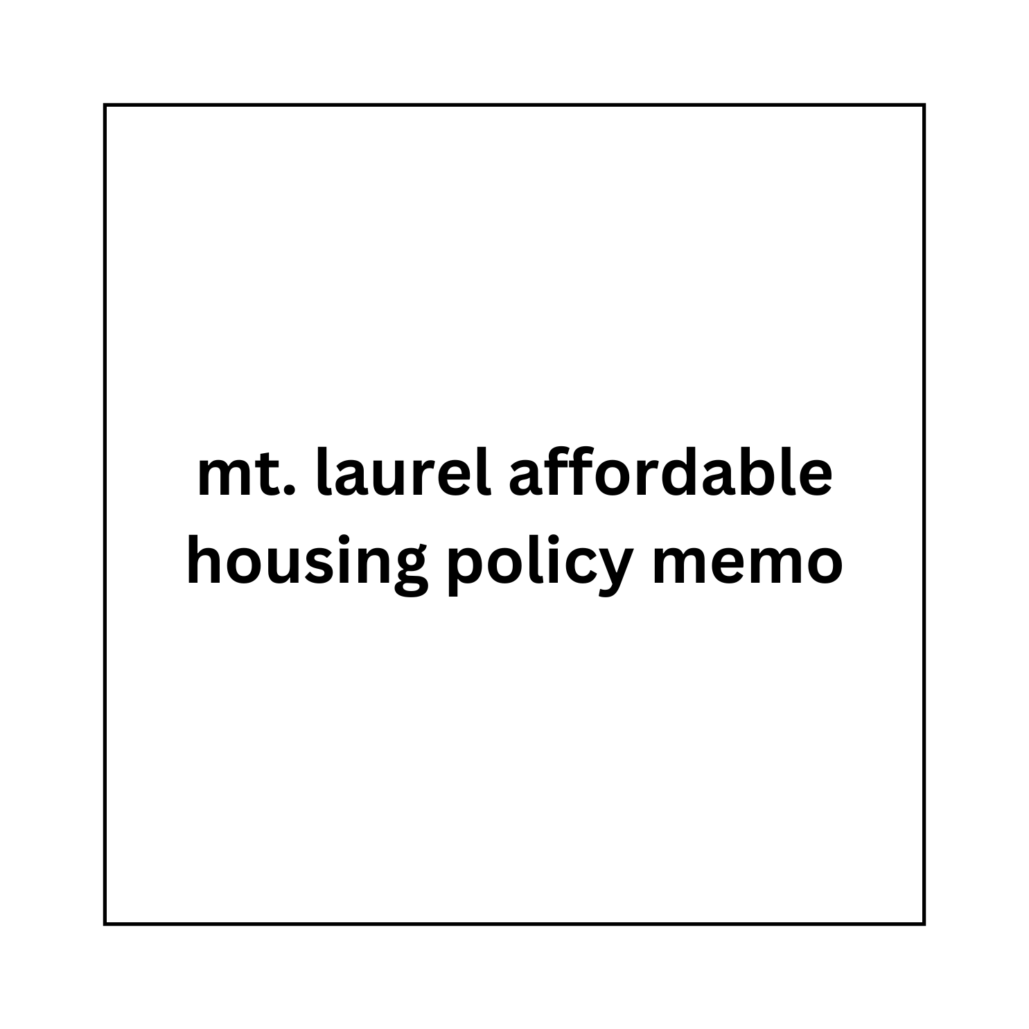 penn - housing policy