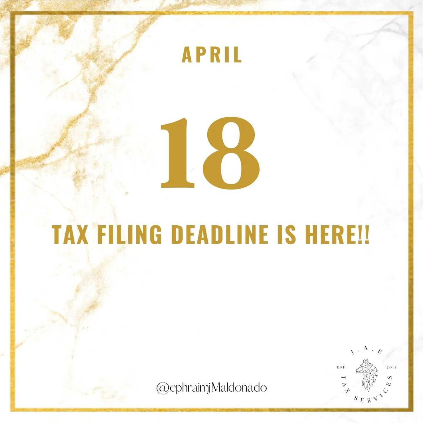 As tax season comes to a close I would like to remind you all to ensure that you file your extensions if you're unable to gather your paperwork in time.

Those with refunds, do not panic! You have until October to electronically file for your refund 