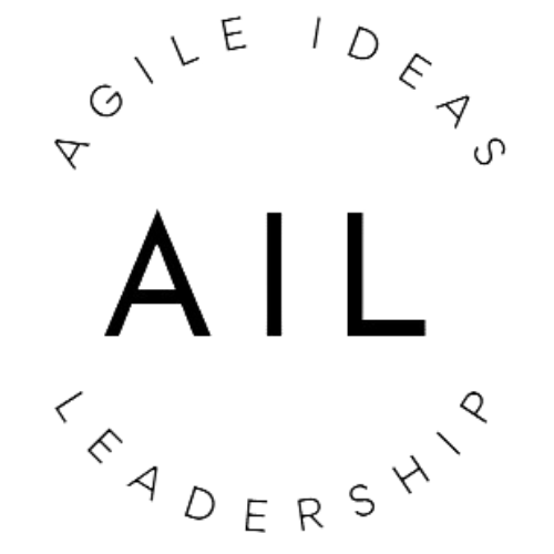 Logo with AIL in center, surrounded by text 'Agile Ideas Leadership'