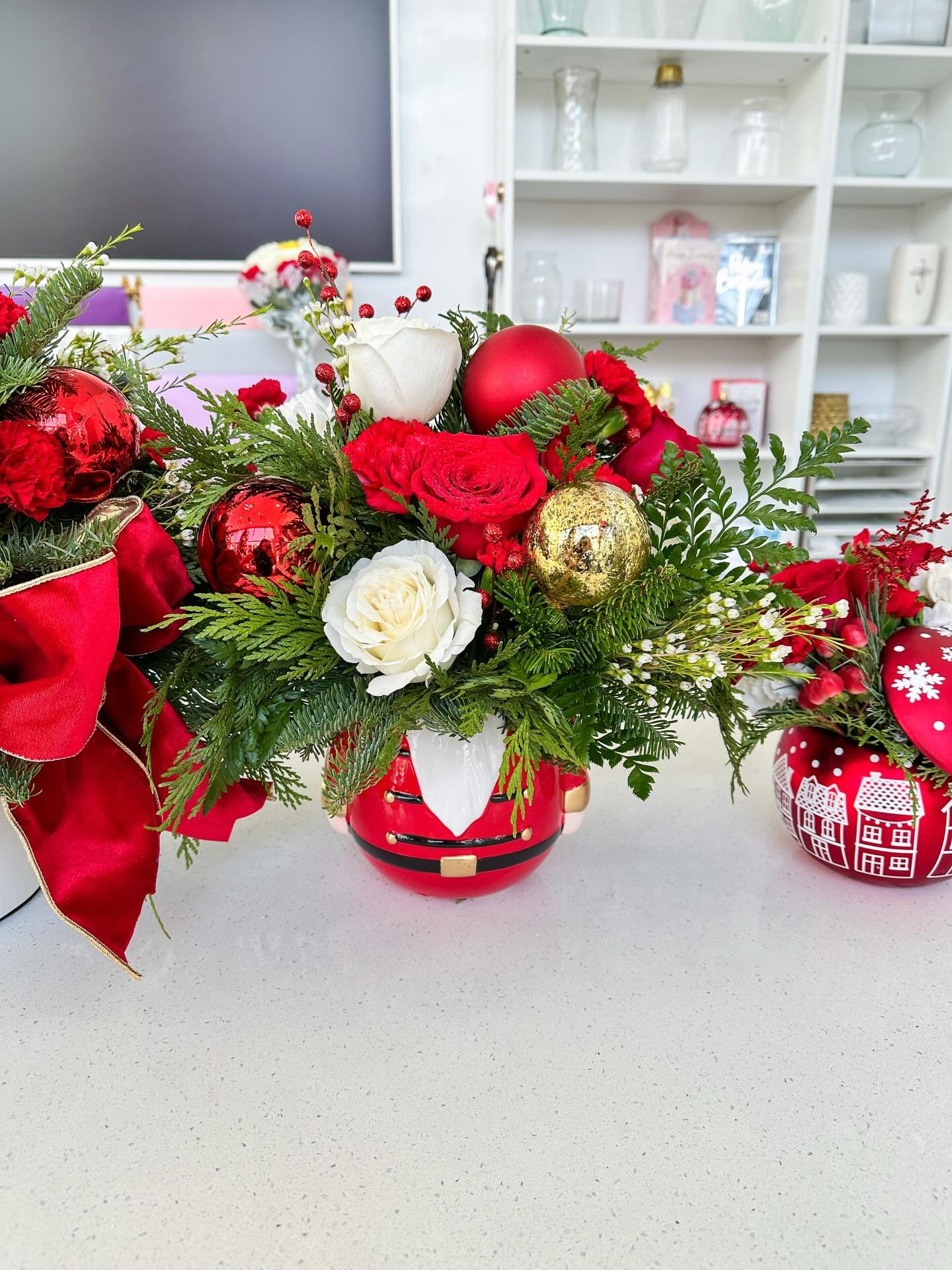 Nothing says holiday magic like fresh florals with a pop of sparkle ✨
Limited Christmas vases available &mdash; should we restock these Nutcrackers vases ? 😍👇
.
.
.
.
.
#christmasgiftideas #holidayspirit #flowergram
