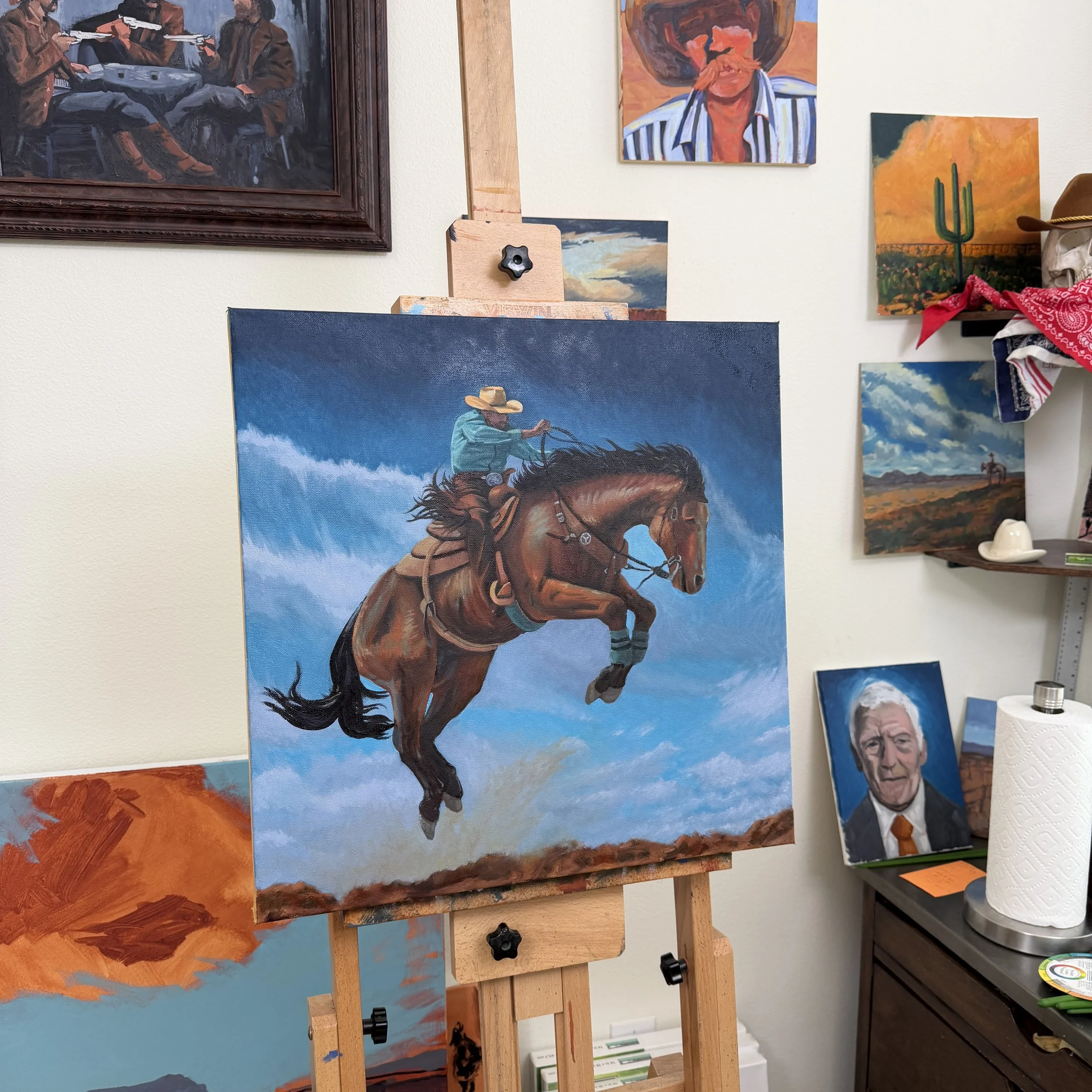 "Leap of Faith" 20"x20" Oil on canvas