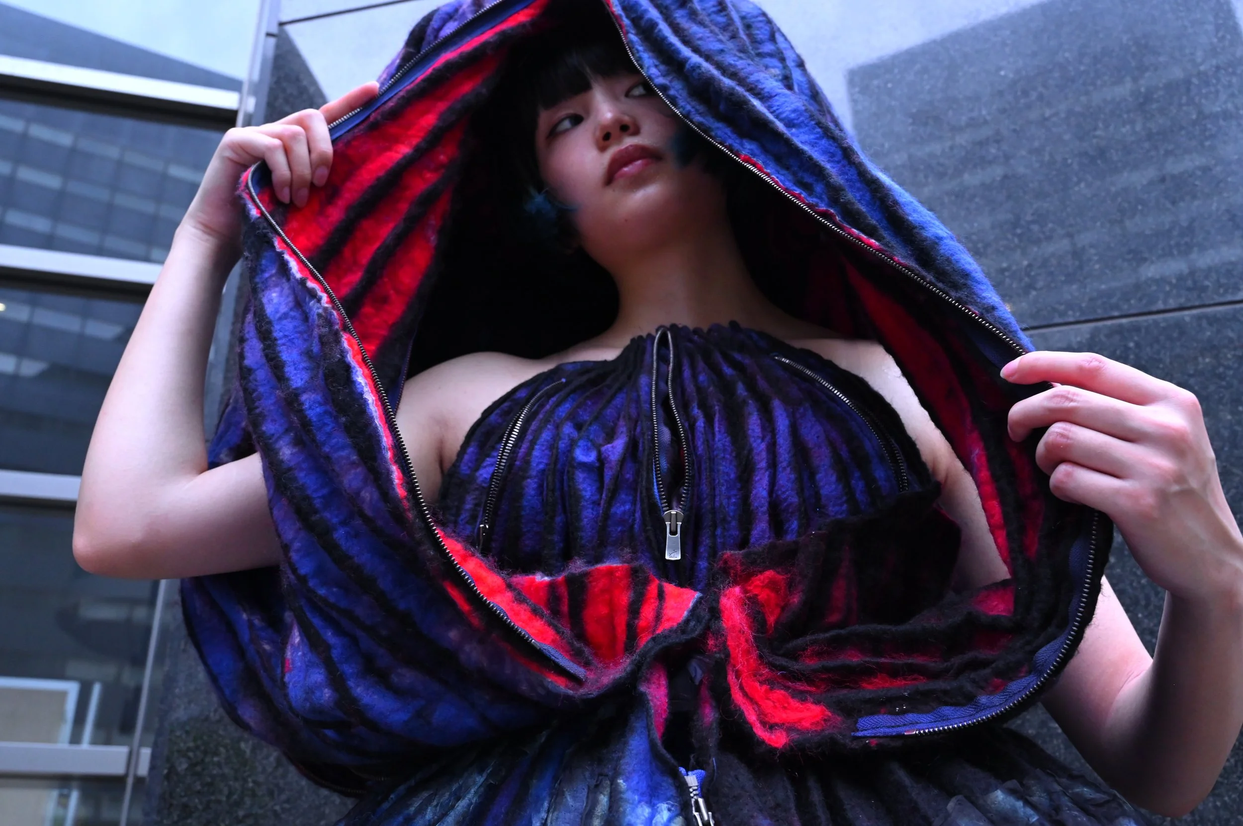 The Closest, Yet the Farthest, 2026
Merino wool, zippers
140 cm × 60 cm × 60 cm