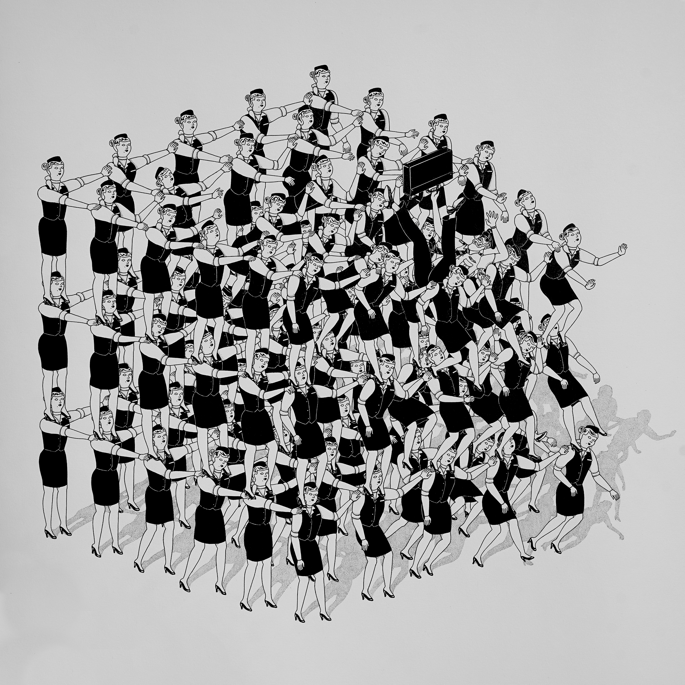 Uniform, 2024, Pen on paper, 598×598mm
