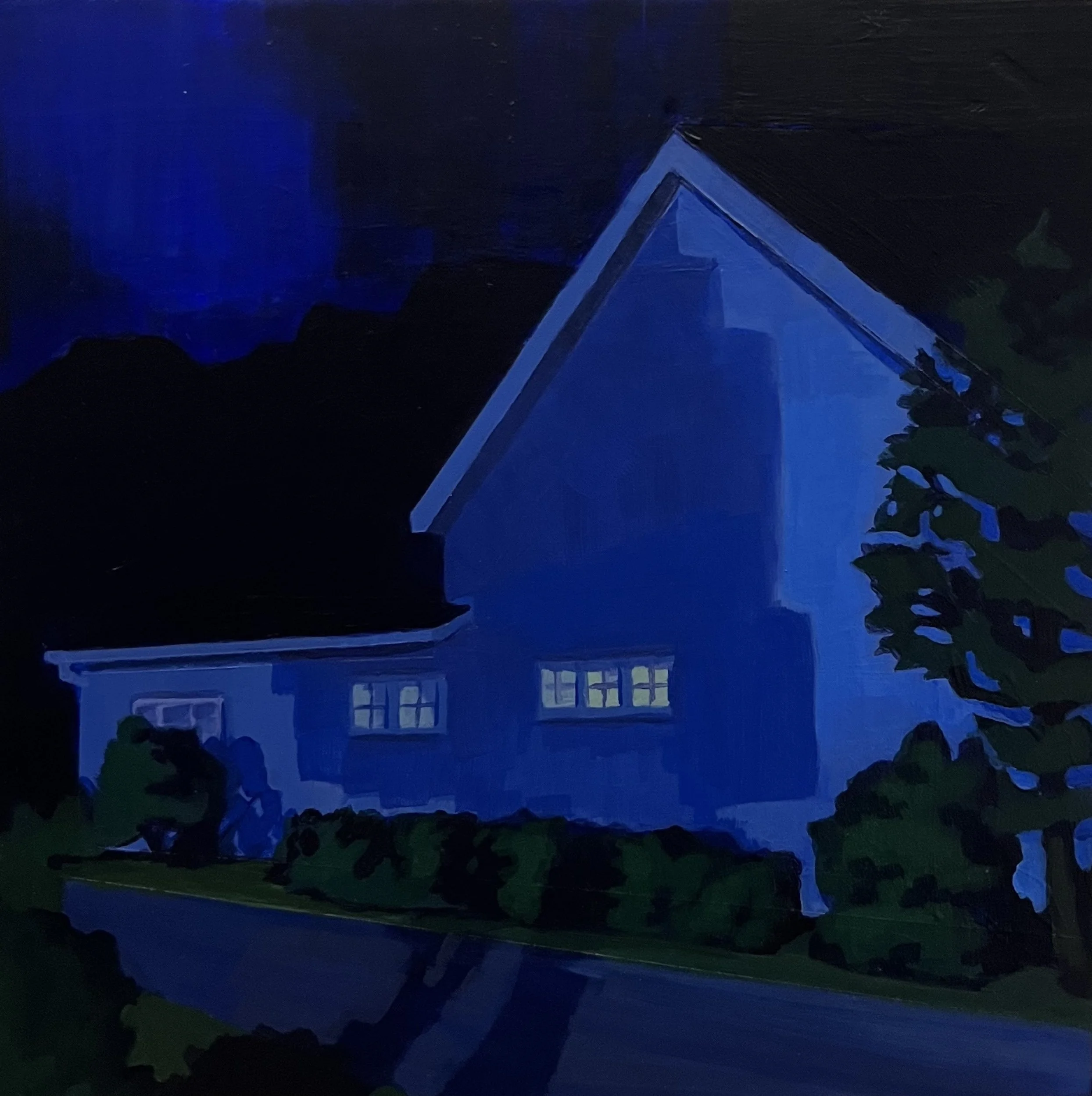 Abrupt, 2024, acrylic on panel, 10x10"