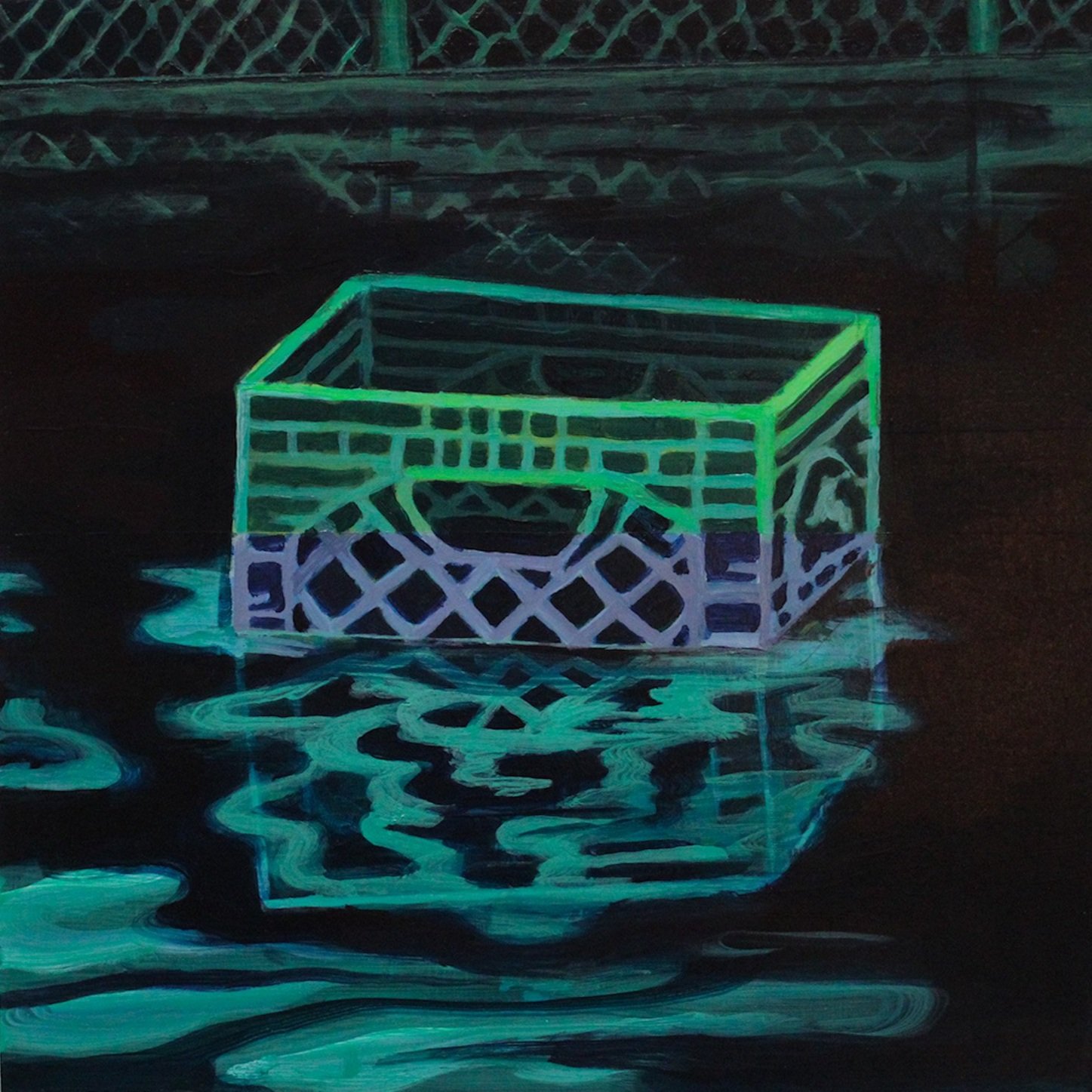To Hold Water, 2024, acrylic on panel, 10x10"