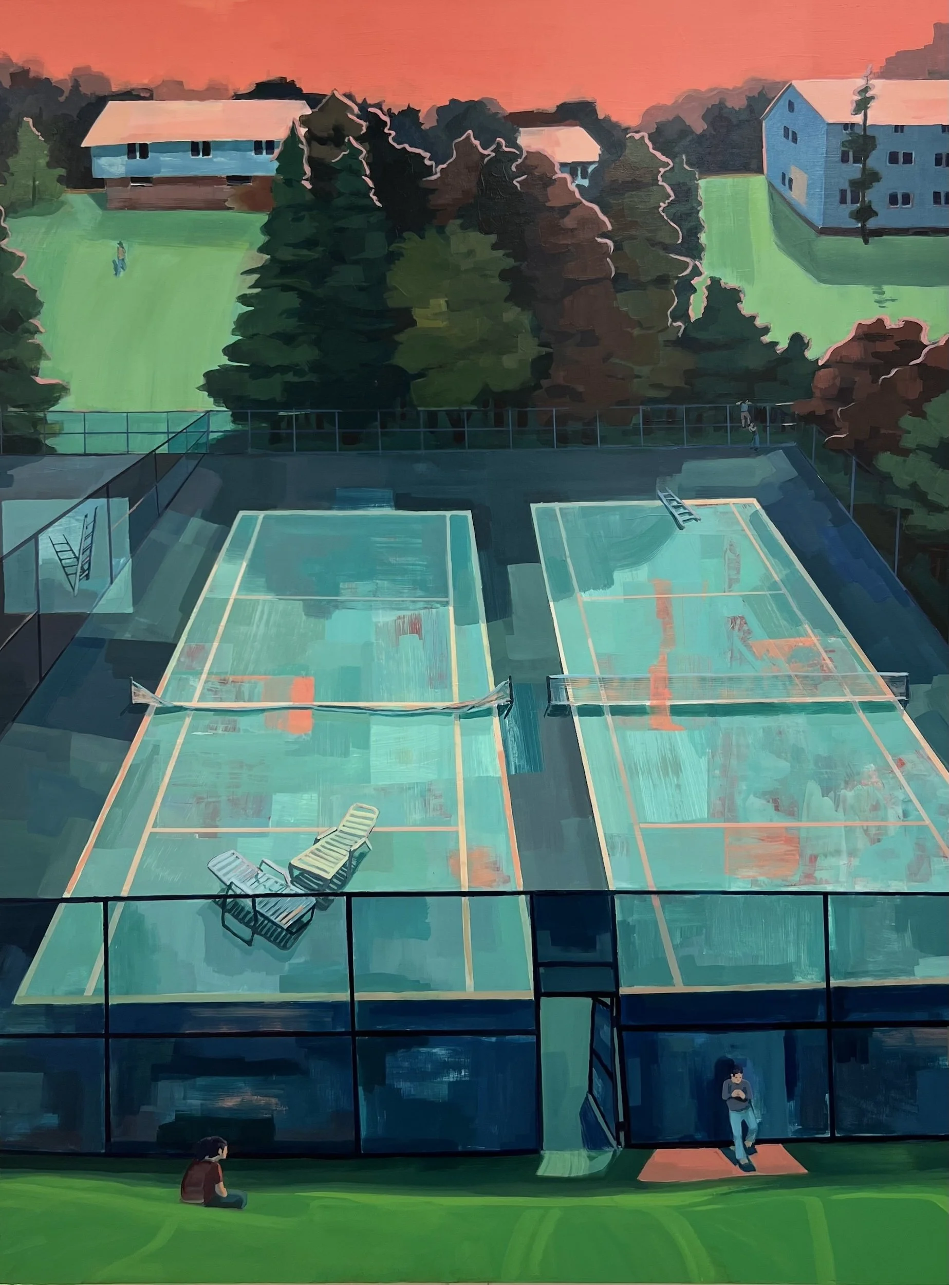 Oasis, 2024, acrylic on panel, 36x48"