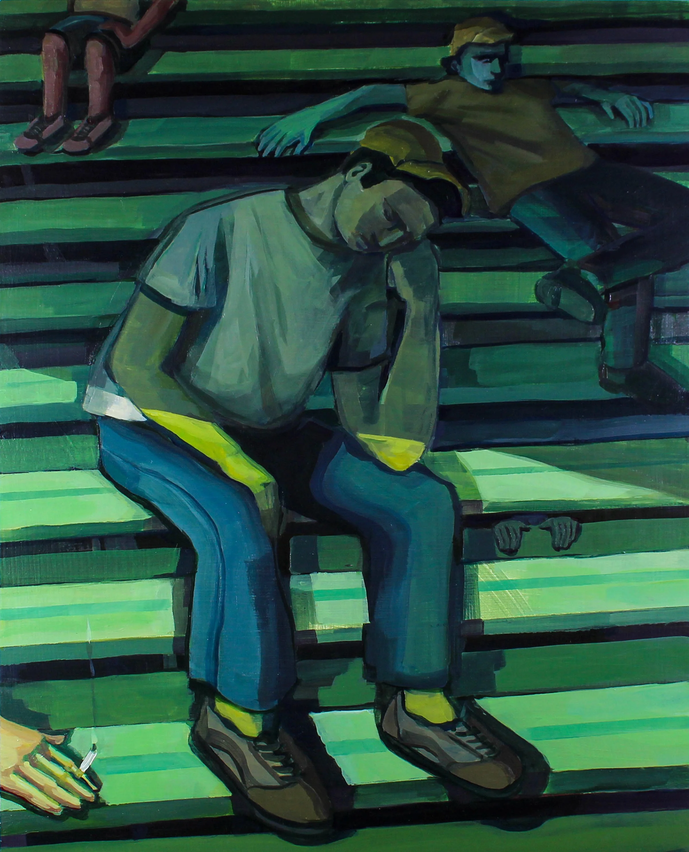"Behind the Side Lines"
2020
acrylic on panel
11 x 14"