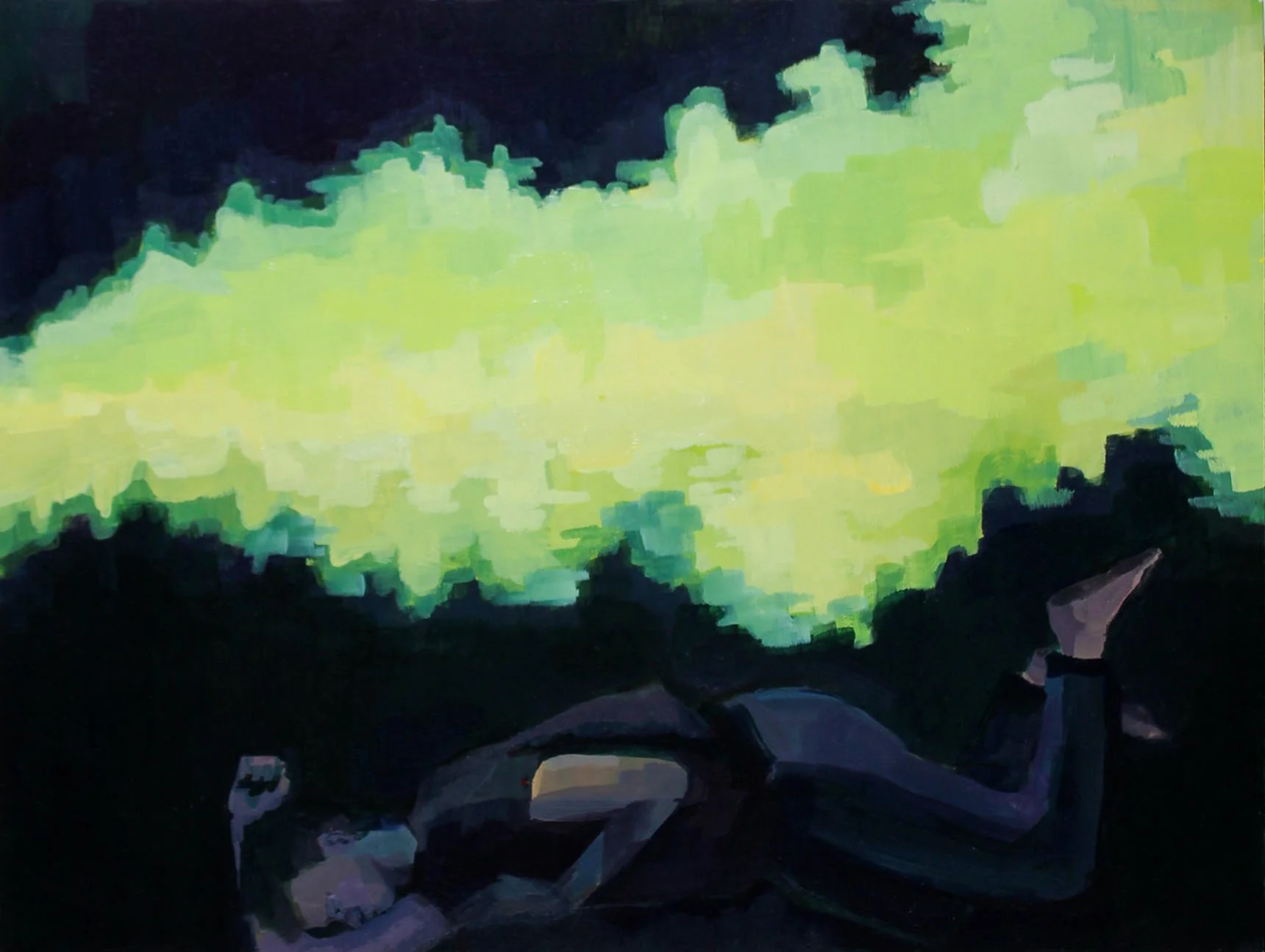 "Shadow Fission"
 2021
acrylic on panel 
9 x 12"