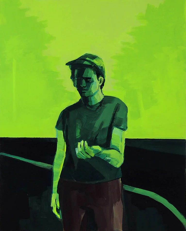 "Wait at Lakeside" 
2021
acrylic on panel
8 x 10"