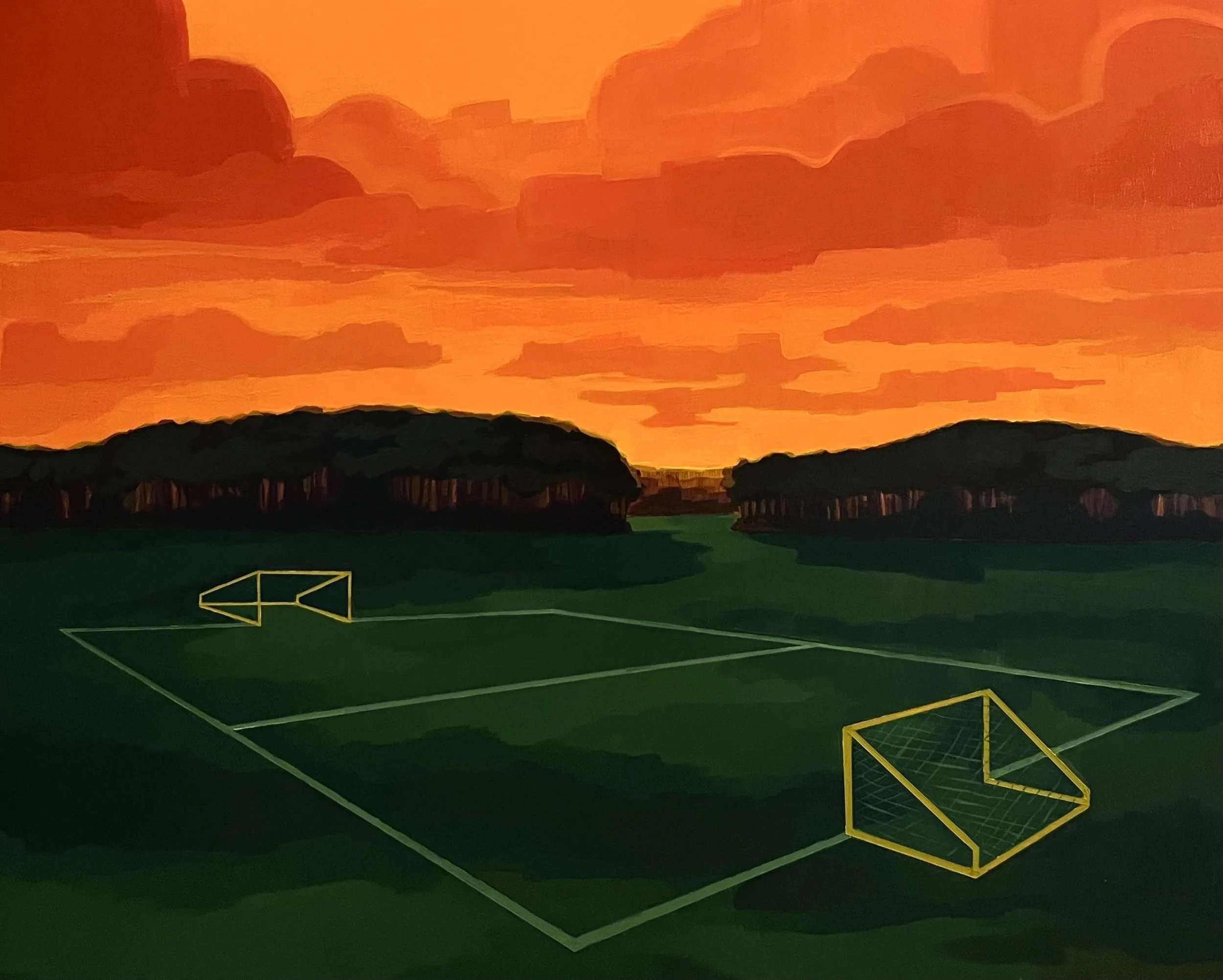 The End of All That Was Unknown, 2024, acrylic on panel, 24x30"