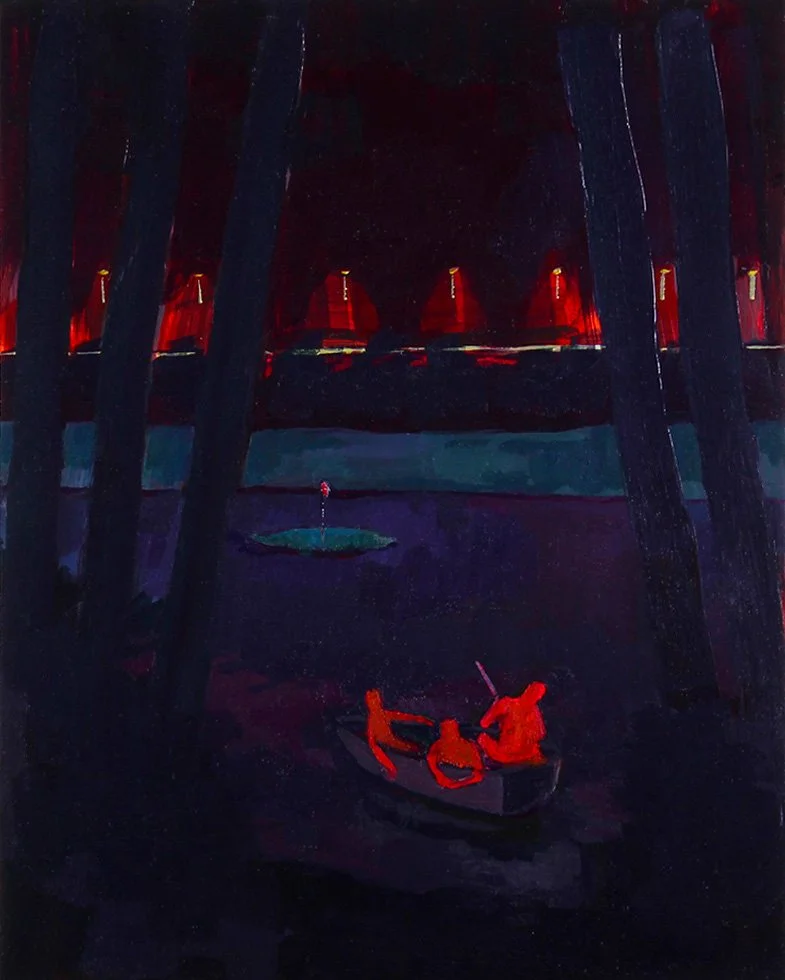 "Midnight Ride"
2021
acrylic on panel 
8 x 10 x 2"