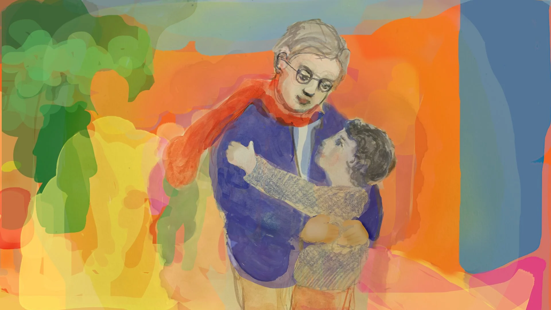FR34.5 SH440 Grandfather hugs grandson.jpg