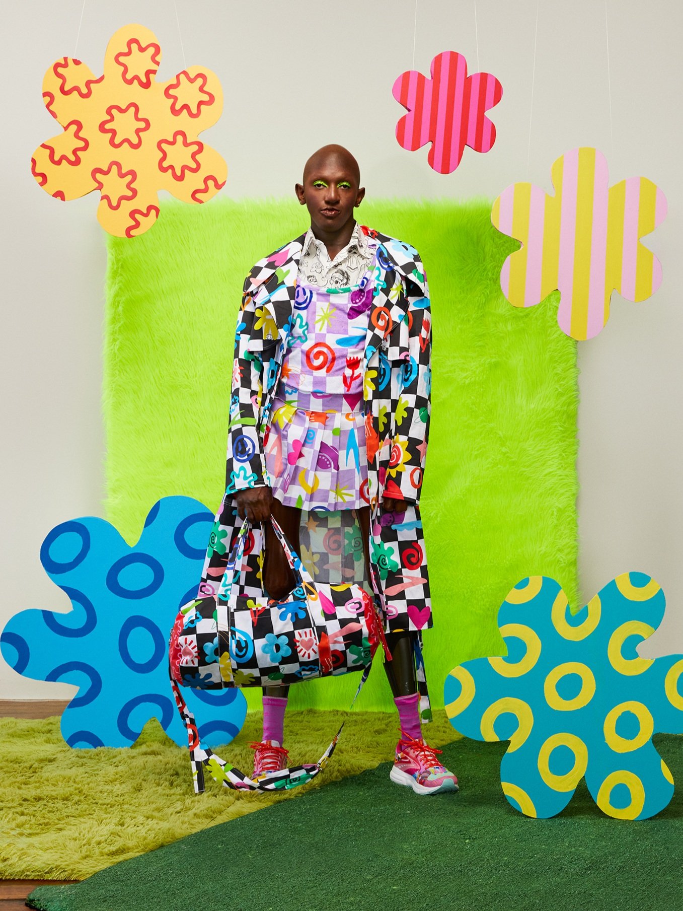 Editorial photography for fashion label look book with set installation